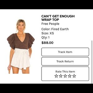 Free People brown crop shirt